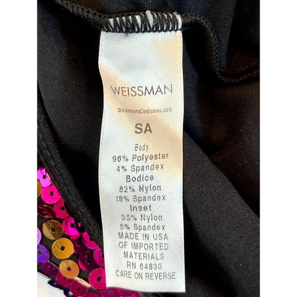 Weissman Girls Sequin Mini Performance Dress Dance Party Round Neck Blue Size S - Picture 7 of 7